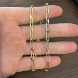 18k Yellow Gold 15.7g Solid Ladies 4mm Twisted Paperclip Link Necklace Italy 18"