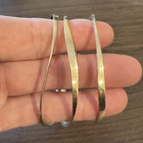 Set of Three 14k Yellow Gold 39.3g Solid Curved Bangle Bracelets 8.5"