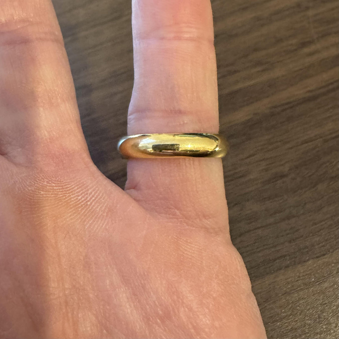 Tiffany & Co. 18k Yellow Gold 7.8g Solid 4.5mm Domed Band Ring Size 9.25