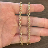 14k Yellow Gold 23.5g Solid Heavy 5.5mm Vintage Ribbed Cable Link Necklace 18"