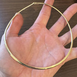 14k Yellow Gold 25.5g Solid Vintage 4mm Omega Link Necklace Italy 16"