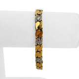 Chimento 18k Tri Tone Gold and Diamond Vintage 19.7g Link Bracelet Italy 7.25"