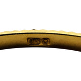 21k Yellow and White Gold 10.6g Solid Fancy Bangle Bracelet 7"