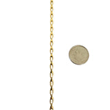 18k Yellow Gold 7g Ladies Hollow 3mm Fancy Link Necklace Italy 17"