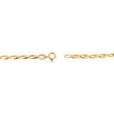 18k Yellow Gold 7g Ladies Hollow 3mm Fancy Link Necklace Italy 17"