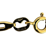 18k Yellow Gold 7g Ladies Hollow 3mm Fancy Link Necklace Italy 17"