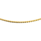 18k Yellow Gold 9.8g Vintage UnoAErre Serpentine Link Chain Necklace Italy 20.5"