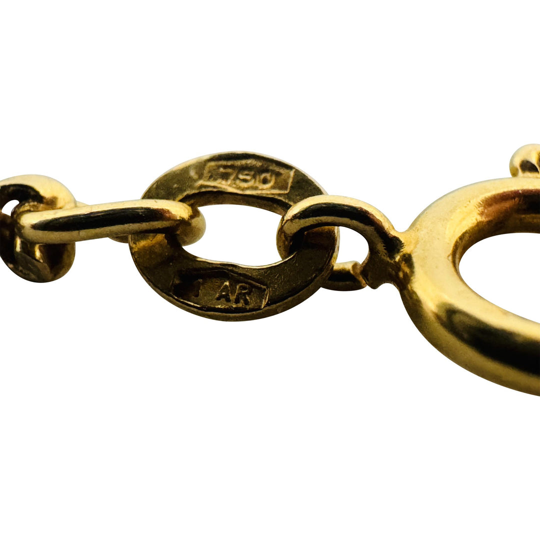 18k Yellow Gold 9.8g Vintage UnoAErre Serpentine Link Chain Necklace Italy 20.5"