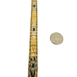 18k Yellow and White Gold Blue Sapphire 9.7g Vintage Fancy Link Bracelet 6.75"