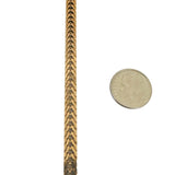 14k Yellow Gold 22.5g Solid Vintage 5mm Squared Fancy Link Necklace 19.5"