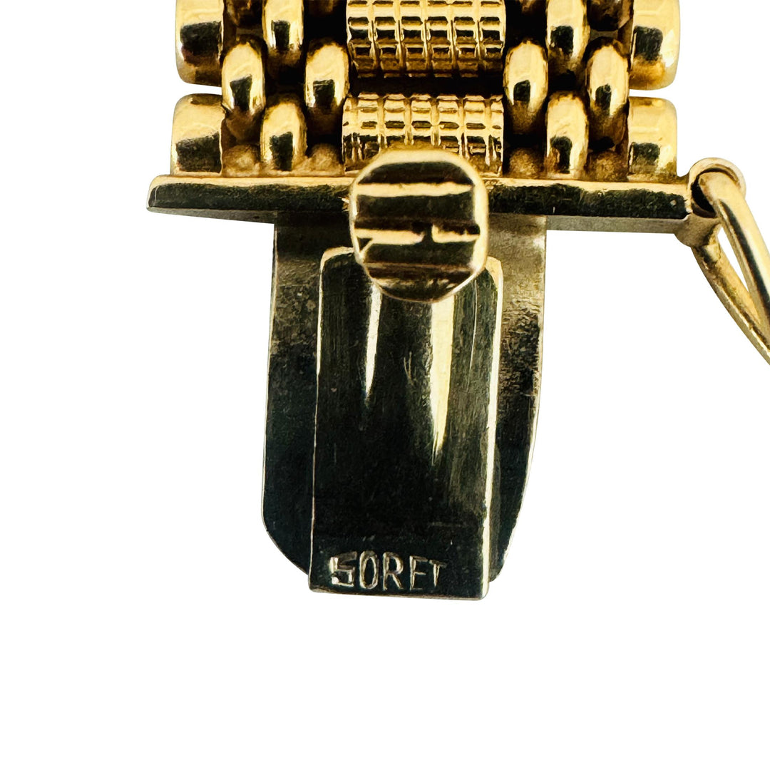 14k Yellow Gold 48g Heavy Vintage 12mm Fancy Link Collar Necklace 15"