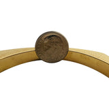 14k Yellow Gold 18g Ladies Vintage Squared Bangle Bracelet 6.75"