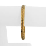 14k Yellow Gold 6.5g Light Ladies 6mm Fancy Bangle Bracelet 7.75"