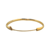 14k Yellow Gold 6.5g Light Ladies 6mm Fancy Bangle Bracelet 7.75"