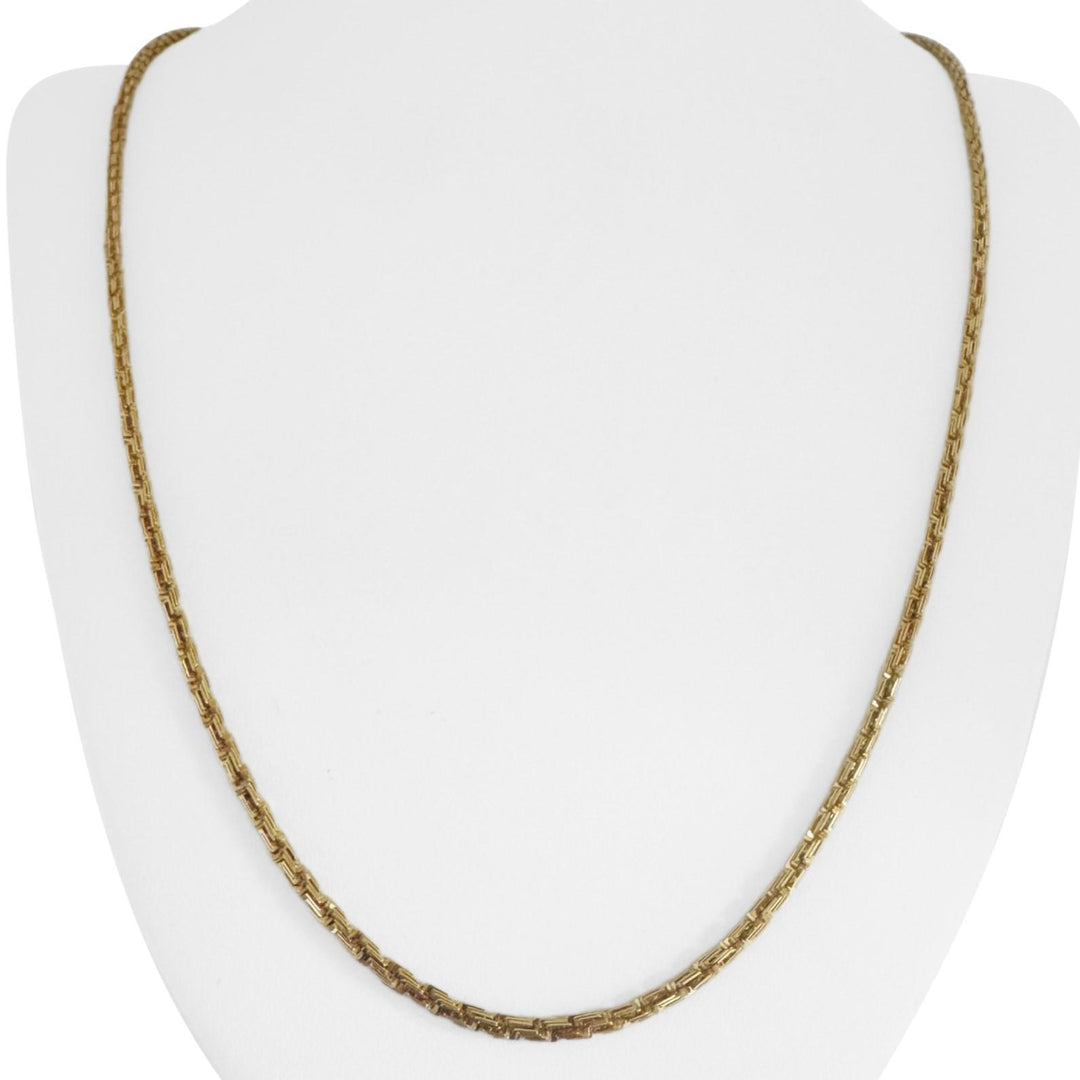 14k Yellow Gold 13g Solid Squared Edge 2.5mm Rope Chain Necklace 24"