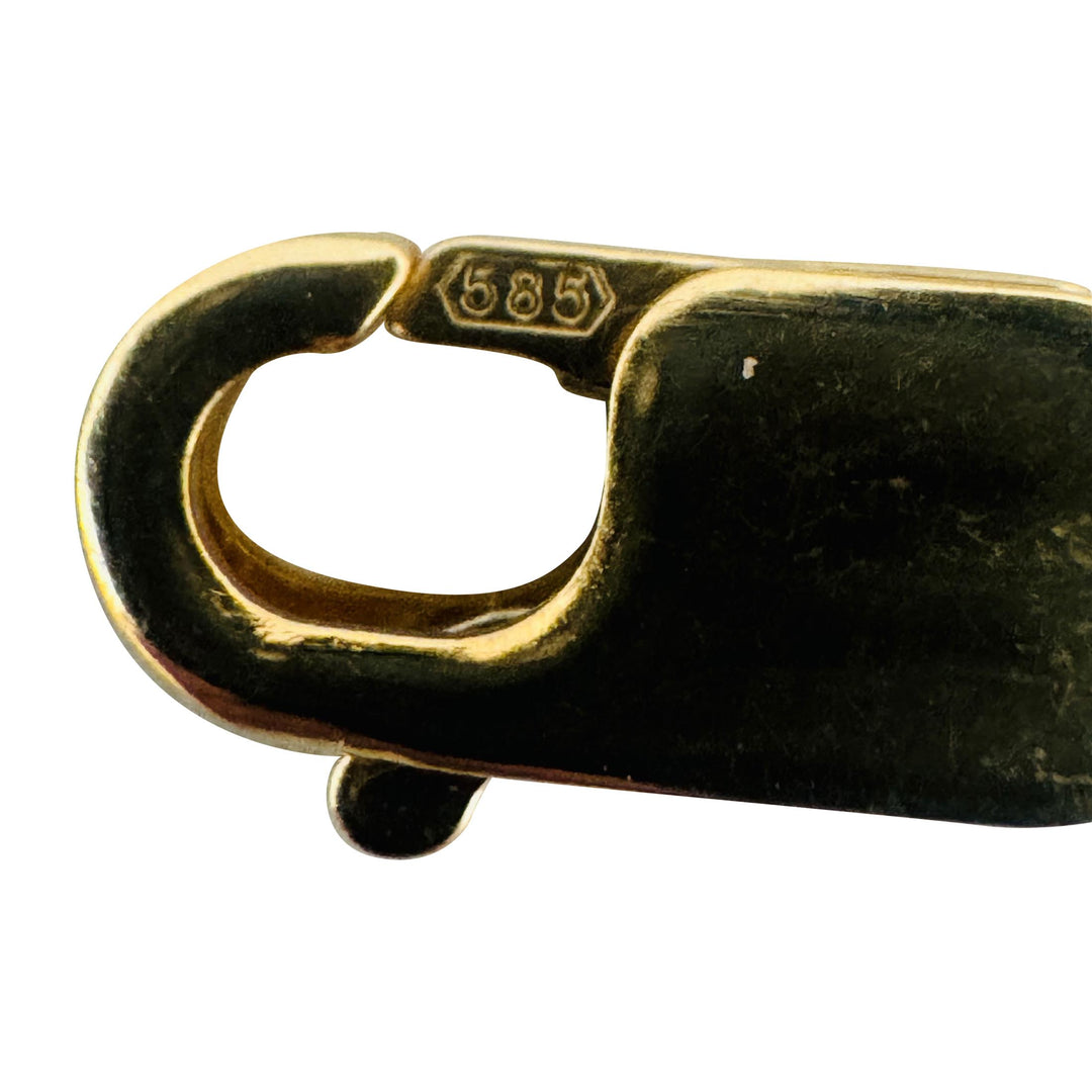 14k Yellow Gold 13g Solid Squared Edge 2.5mm Rope Chain Necklace 24"