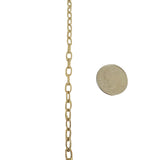 14k Yellow Gold 10.5g Solid Ladies 4mm Oval Cable Link Chain Necklace 16"