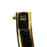 14k Yellow Gold 48.8g Solid Heavy 8mm Omega Link Necklace Italy 16"