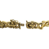 14k Yellow Gold 16.8g Ladies Milor 11mm Fancy Link Bracelet Italy 7"