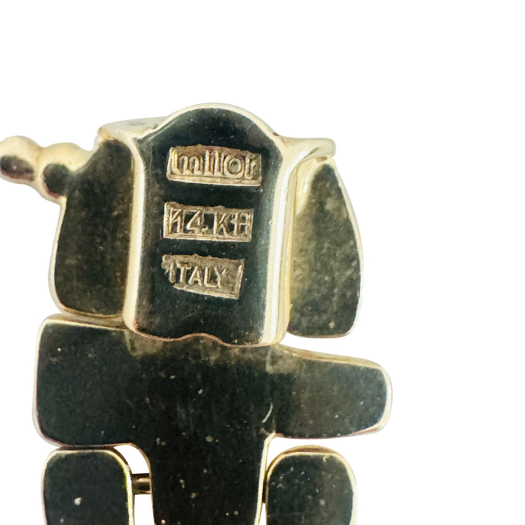 14k Yellow Gold 16.8g Ladies Milor 11mm Fancy Link Bracelet Italy 7"