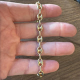 14k Yellow Gold 9g Polished 7mm Puffy Mariner Link Bracelet 7.75"