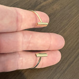 14k Yellow Gold 8g Solid Open Bar Torque Cuff Bracelet 7.25"