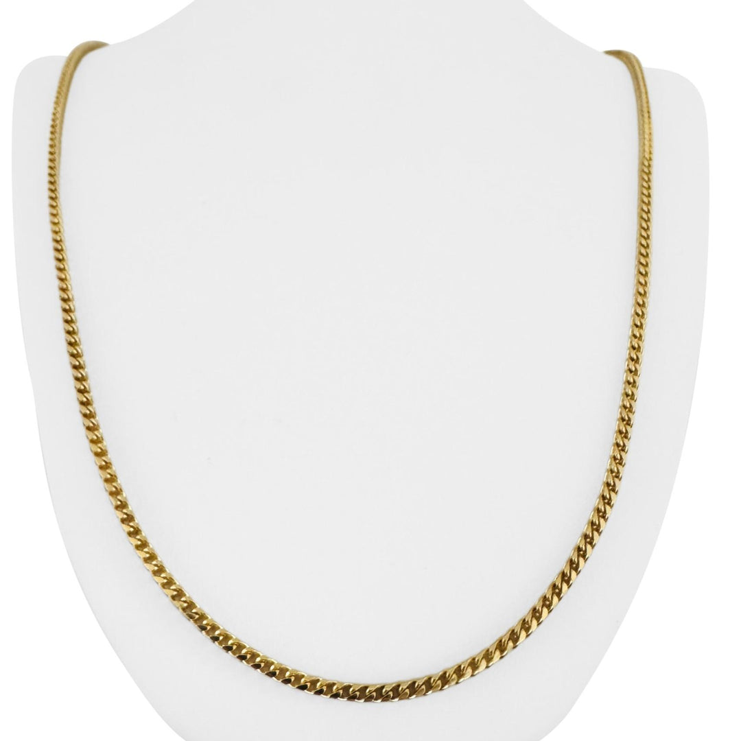 14k Yellow Gold 28g Solid Heavy 3mm Squared Franco Link Chain Necklace 26"