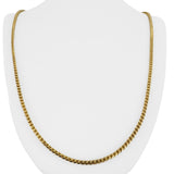 14k Yellow Gold 28g Solid Heavy 3mm Squared Franco Link Chain Necklace 26"