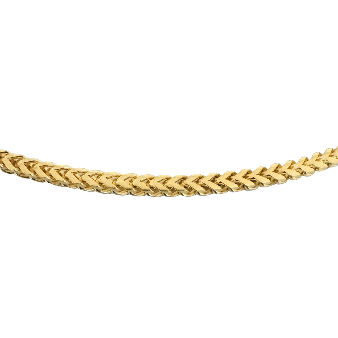 14k Yellow Gold 28g Solid Heavy 3mm Squared Franco Link Chain Necklace 26"