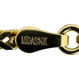 14k Yellow Gold 28g Solid Heavy 3mm Squared Franco Link Chain Necklace 26"