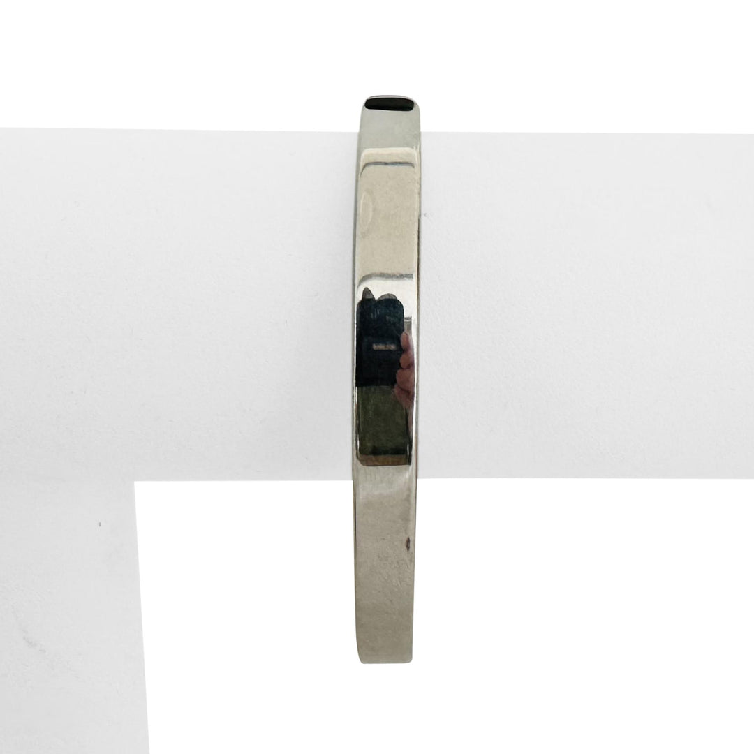 14k Yellow and White Gold 14.5g Half and Half Bangle Bracelet 7"