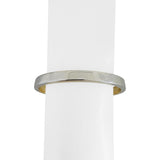 14k Yellow and White Gold 14.5g Half and Half Bangle Bracelet 7"