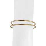 Pair of 18k Yellow Gold 24.5g Solid Heavy 2mm Round Bangle Bracelets 7.85"