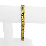 18k Yellow Gold 49.3g Solid Heavy 8mm Men's Closed Curb Link Bracelet Italy 8.5"