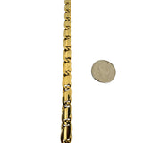 18k Yellow Gold 49.3g Solid Heavy 8mm Men's Closed Curb Link Bracelet Italy 8.5"