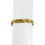 18k Yellow Gold 49.3g Solid Heavy 8mm Men's Closed Curb Link Bracelet Italy 8.5"