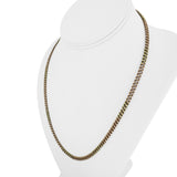 18k Yellow and Rose Gold 28.8g Solid Vintage Curb Link Chain Necklace 20.5"