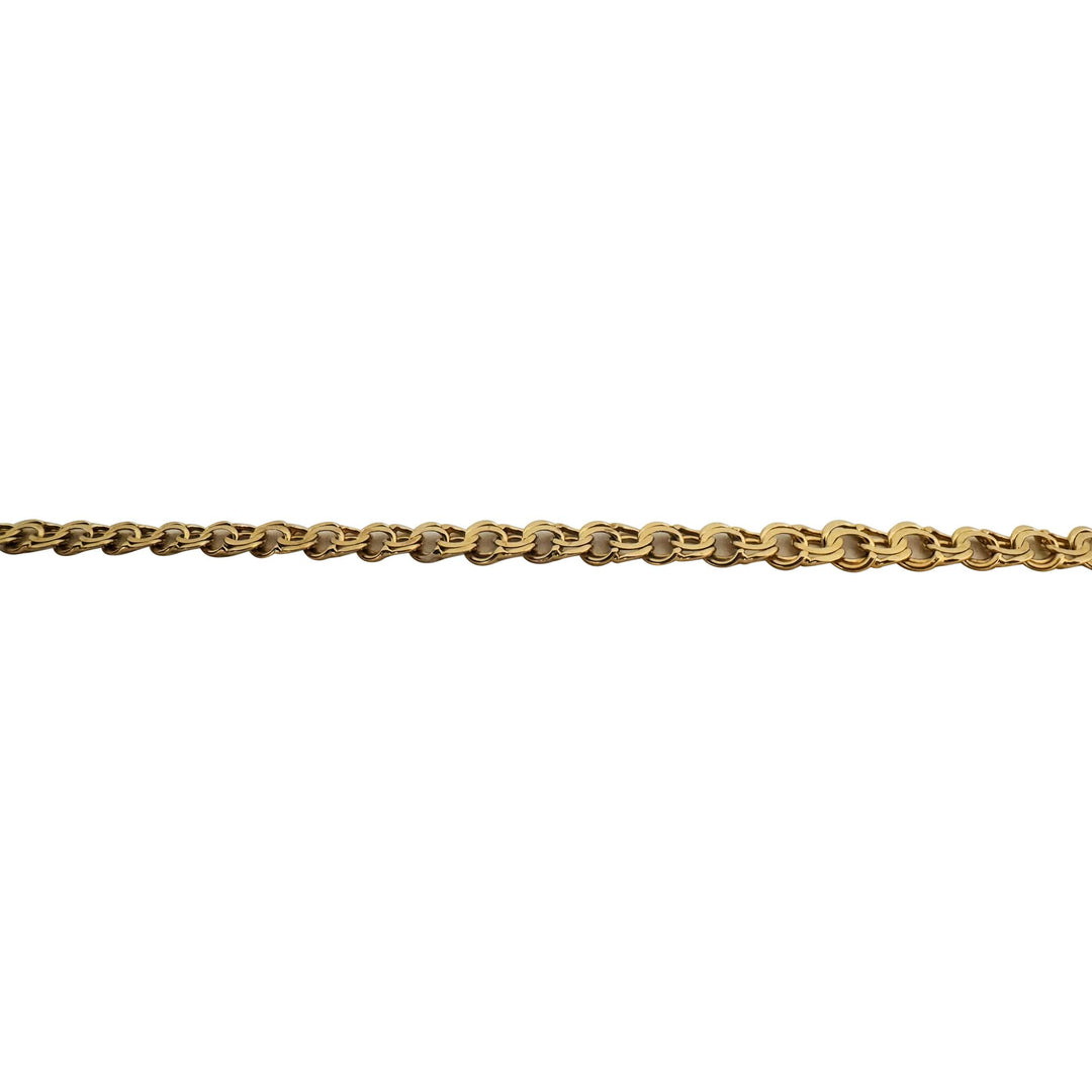 18k Yellow Gold 9.2g Ladies Graduated Double Curb Link Chain Necklace 17.5"