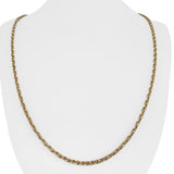 18k Yellow Gold 20g Solid Diamond Cut 3mm Cable Link Chain Necklace 24"