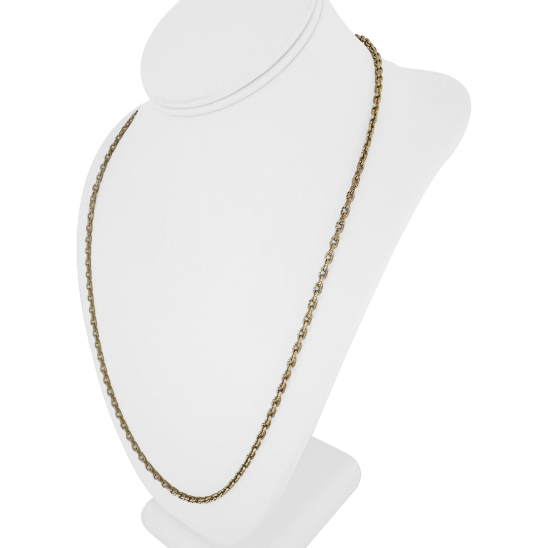 18k Yellow Gold 20g Solid Diamond Cut 3mm Cable Link Chain Necklace 24"