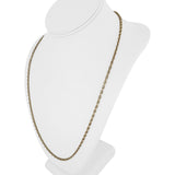 18k Yellow Gold 20g Solid Diamond Cut 3mm Cable Link Chain Necklace 24"