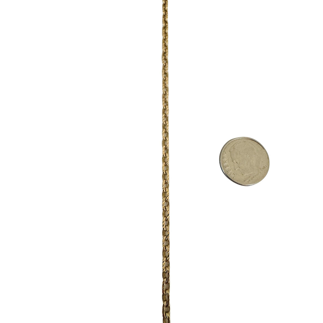 18k Yellow Gold 20g Solid Diamond Cut 3mm Cable Link Chain Necklace 24"