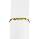 18k Yellow Gold 13.8g Solid Vintage 4mm Fancy Link Bracelet Italy 8"