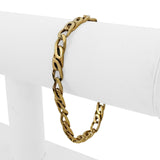 18k Yellow Gold 20g Solid Vintage 6mm Fancy Curb Link Bracelet 7.5"