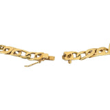 18k Yellow Gold 20g Solid Vintage 6mm Fancy Curb Link Bracelet 7.5"