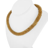 14k Yellow Gold 32g Ladies Unique 12mm Foxtail Fringe Necklace 18"