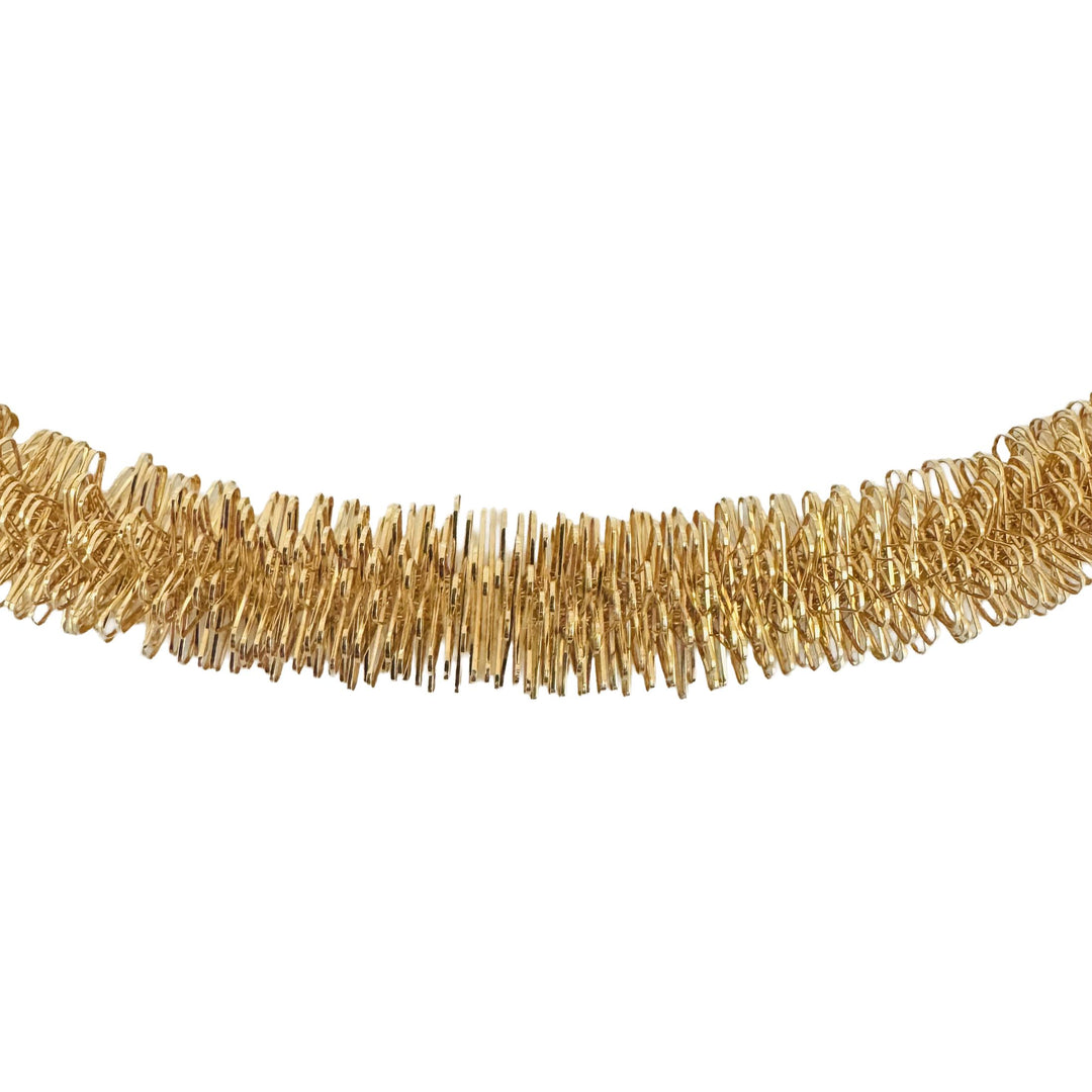 14k Yellow Gold 32g Ladies Unique 12mm Foxtail Fringe Necklace 18"