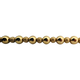 14k Yellow Gold 9.8g Polished and Brushed 7mm Ball Bead Necklace 18"