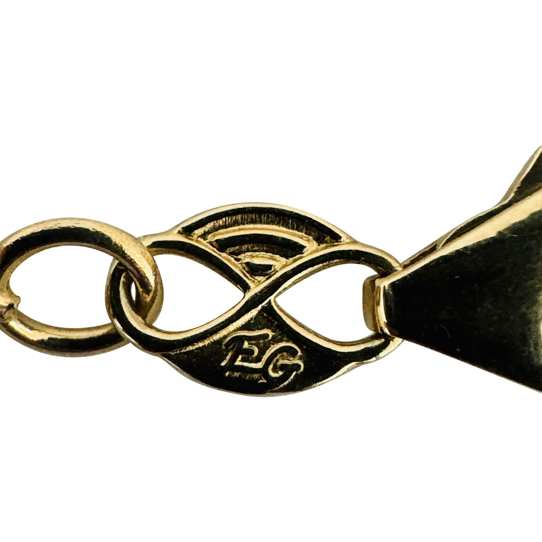 14k Yellow Gold 9.8g Polished and Brushed 7mm Ball Bead Necklace 18"