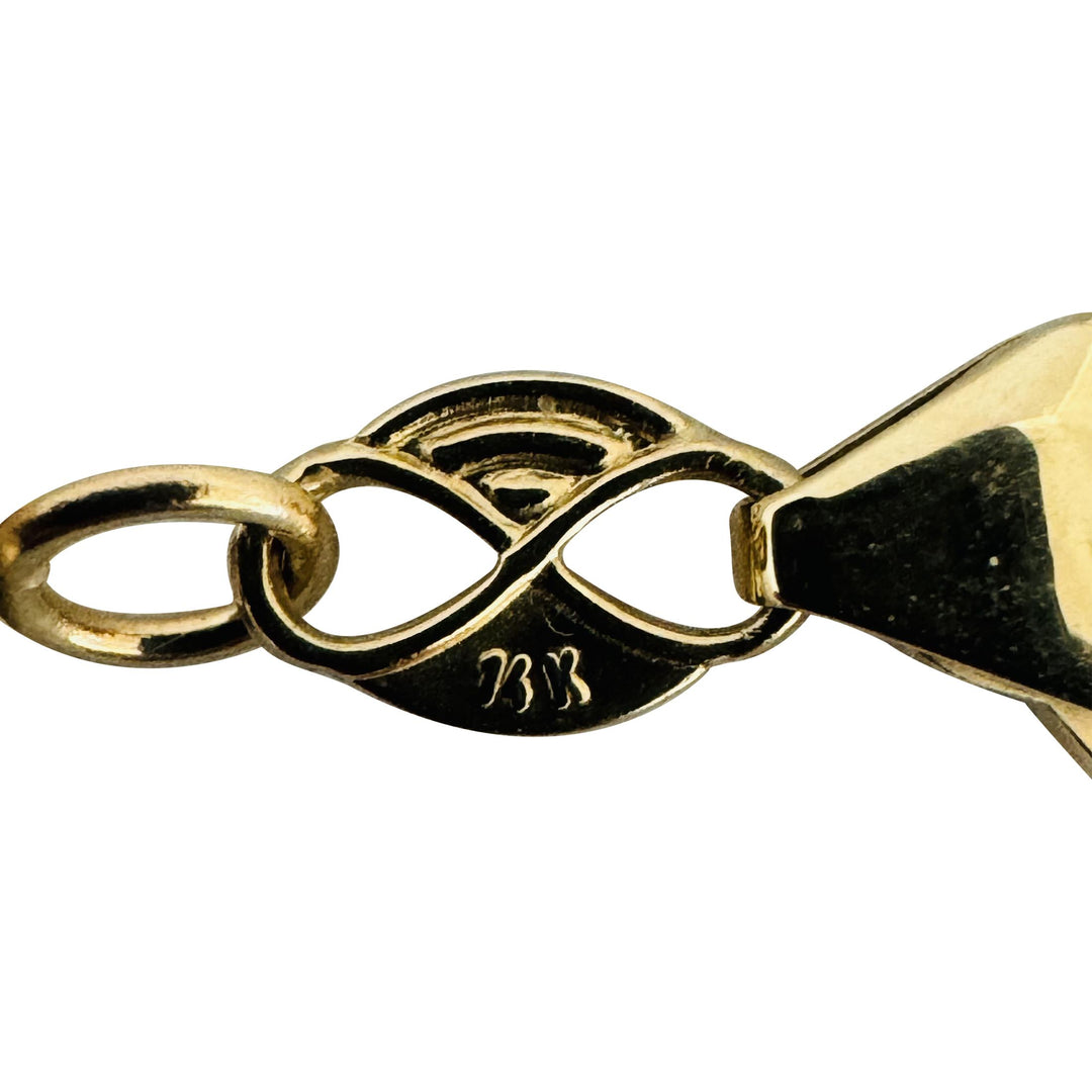 14k Yellow Gold 9.8g Polished and Brushed 7mm Ball Bead Necklace 18"